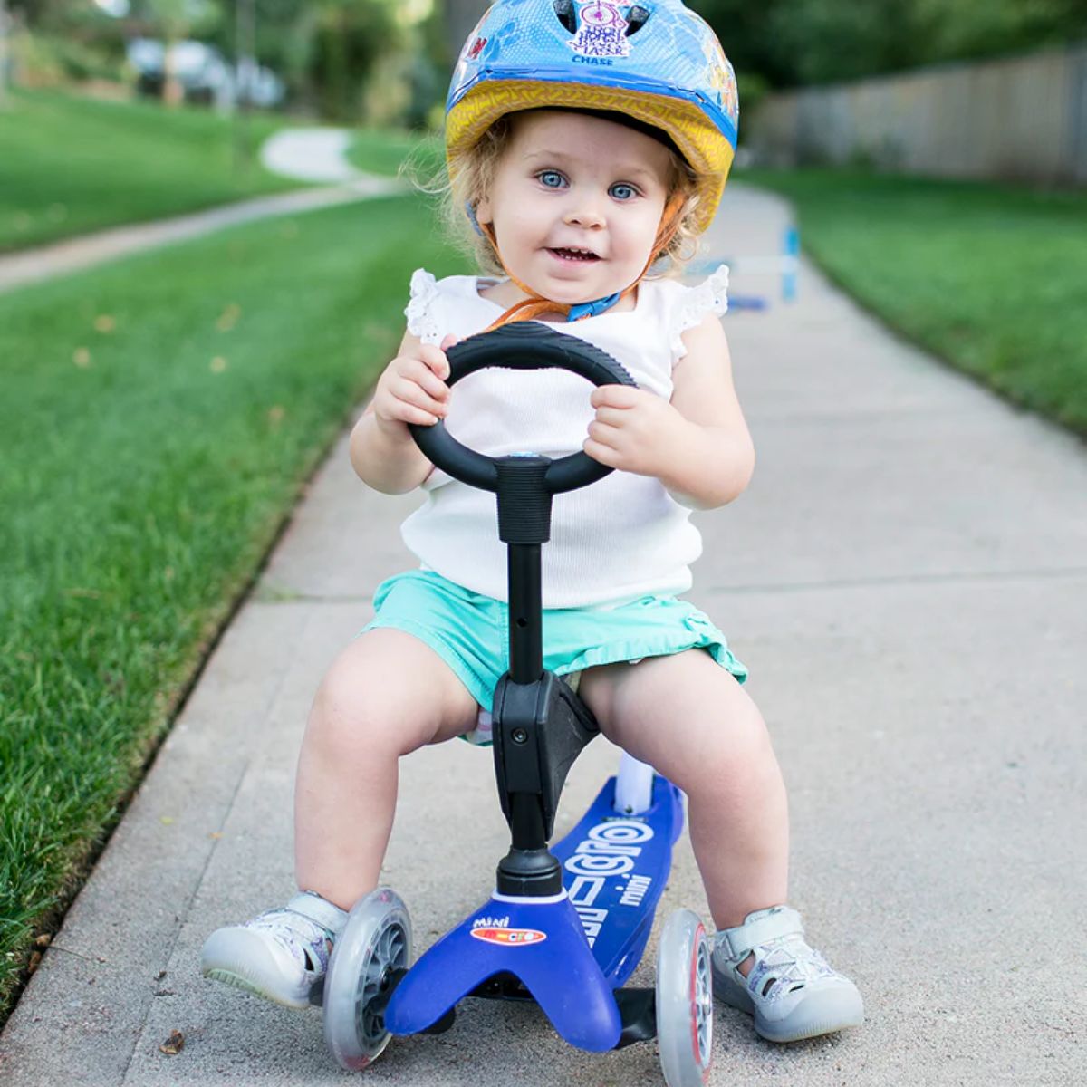 Patinete Infantil Micro Kickboard Mini 3 em 1 Deluxe Blue