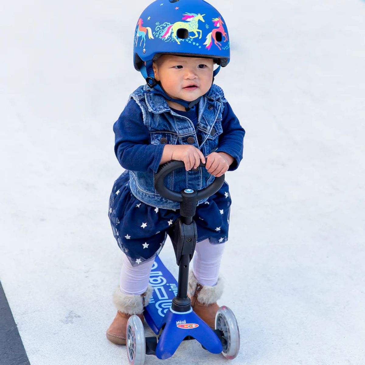 Patinete Infantil Micro Kickboard Mini 3 em 1 Deluxe Blue on Luna Baby Store Miami
