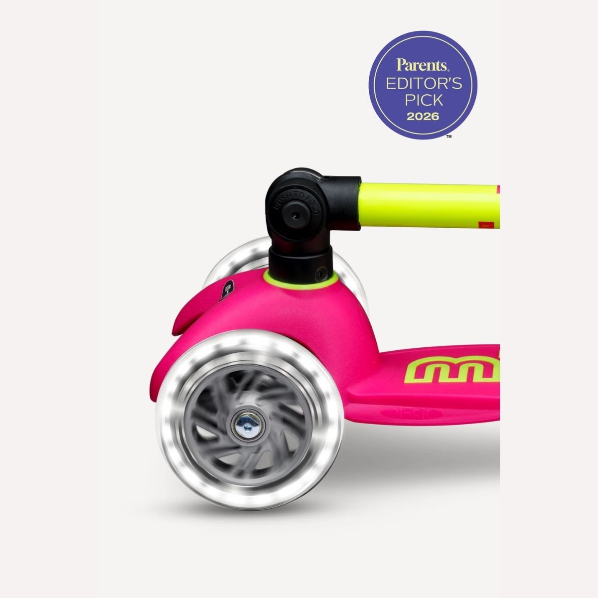 Patinete Infantil Micro Mini Foldable LED Neon Flamingo Pink/Yellow on Luna Baby Store Miami