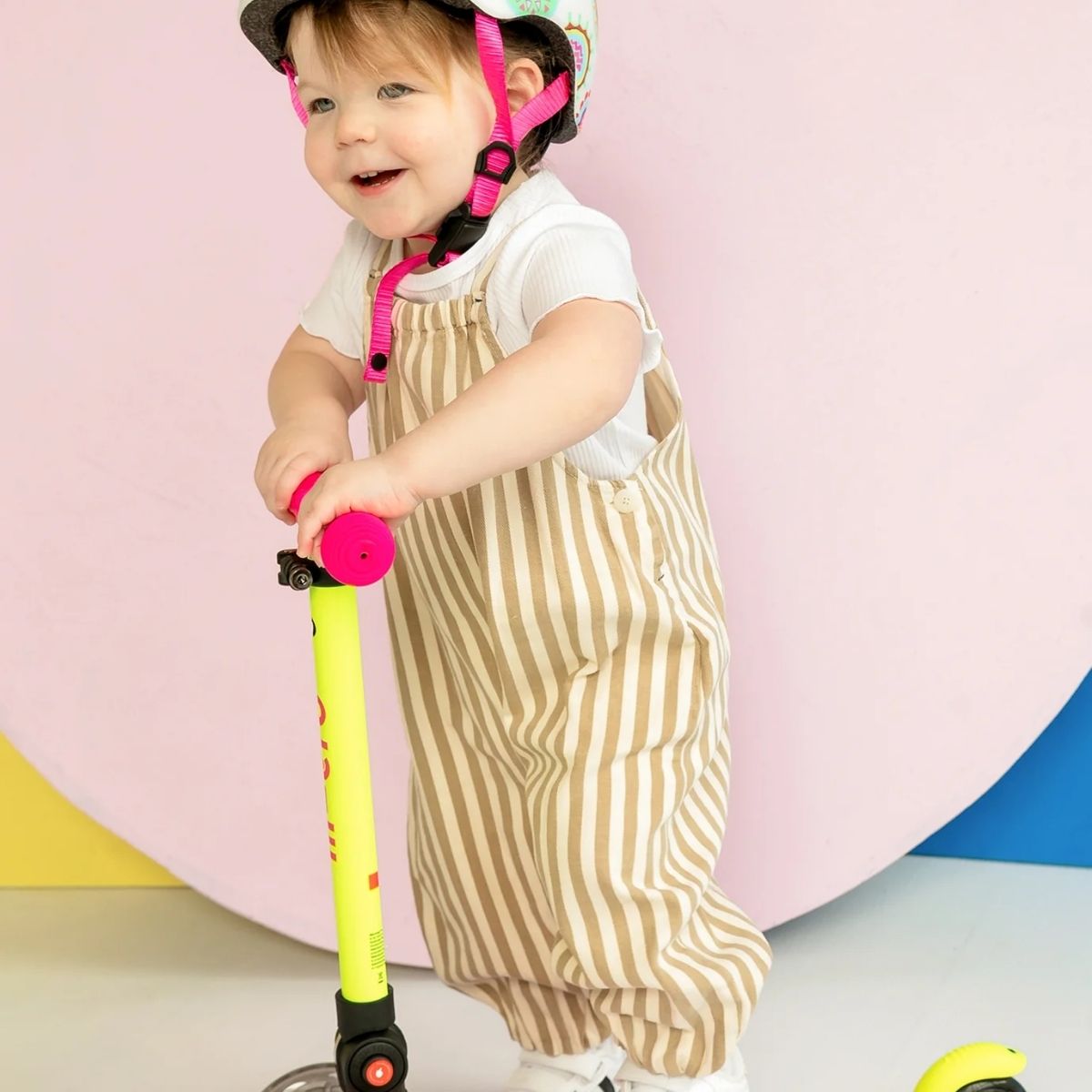 Patinete Infantil Micro Mini Foldable LED Neon Flamingo Pink/Yellow