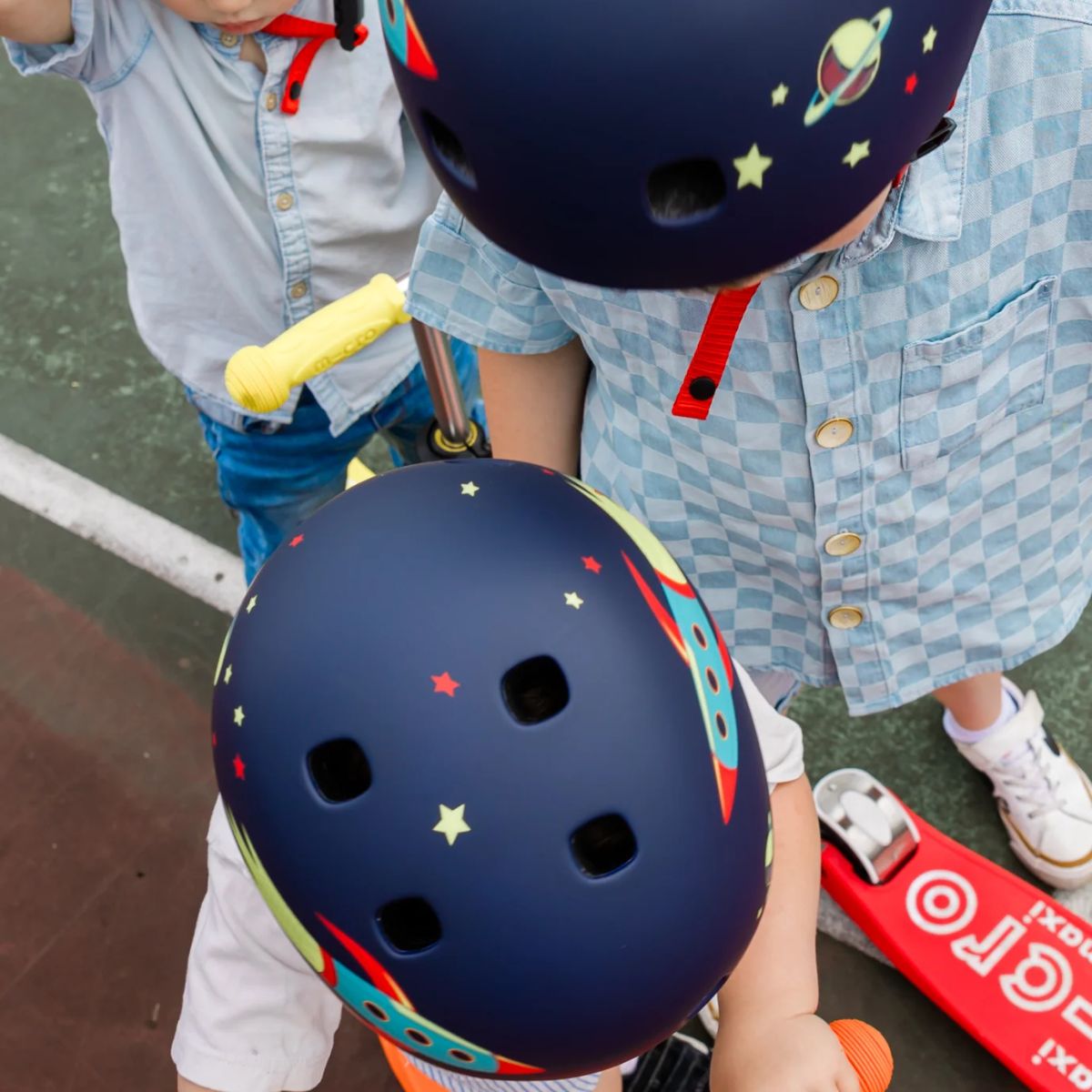 Capacete Infantil Micro Kickboard Pattern Helmet Rocket PP


