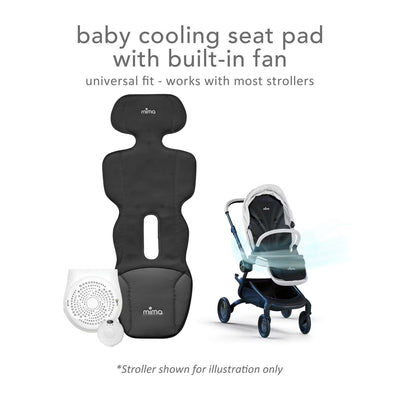 Mima Flo Baby Cooling Seat Liner - Lollipop Black