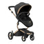 Carrinho de Bebê Mima Xari Max Edição Especial Preto e Dourado on Luna Baby Store Miami