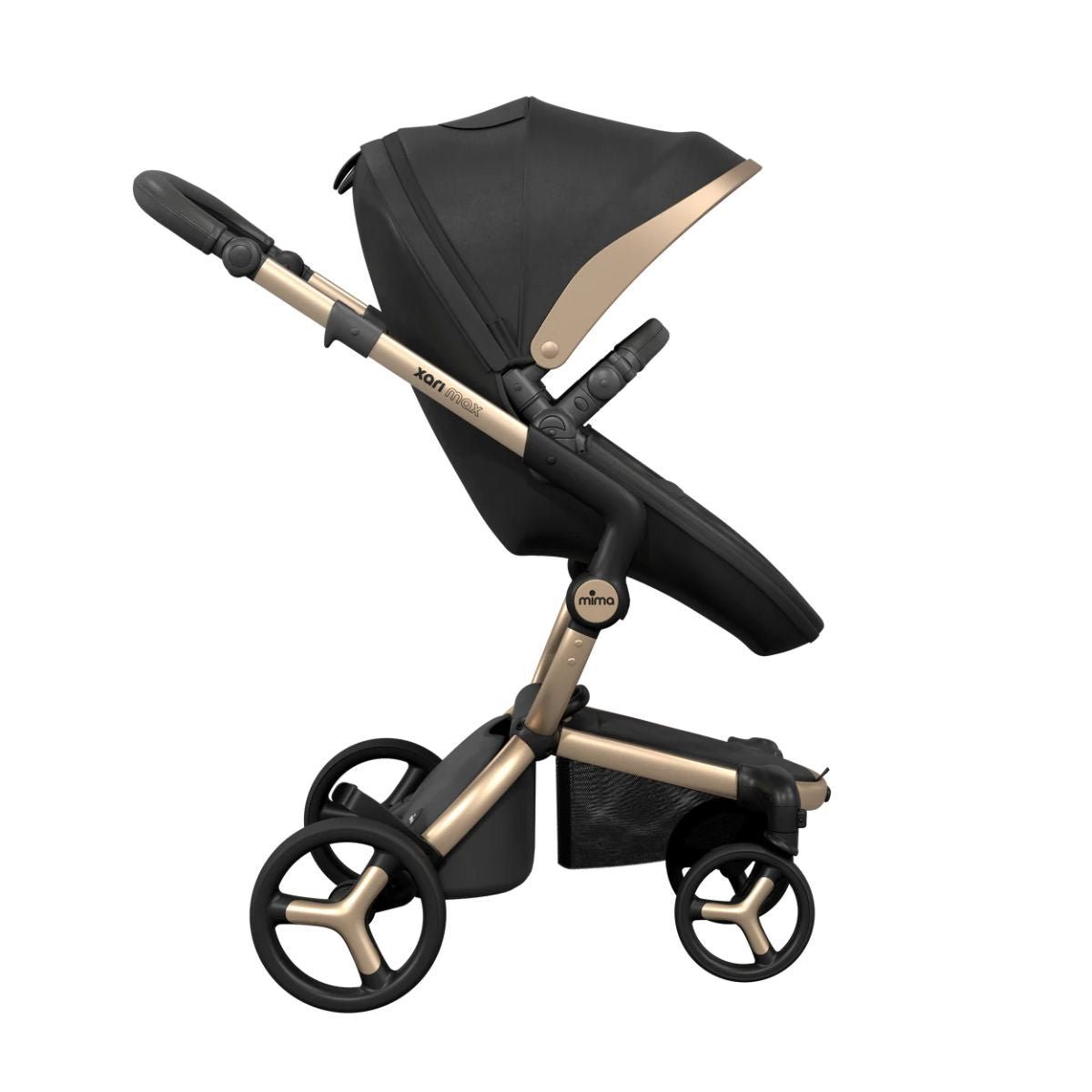 Carrinho de Bebê Mima Xari Max Edição Especial Preto e Dourado