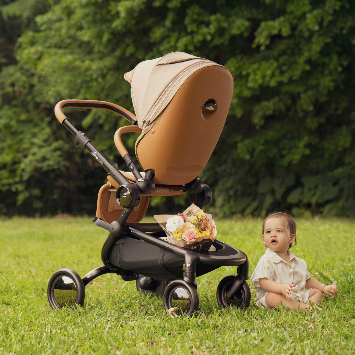 Carrinho de Bebê Mima Creo Mocha Cream on Luna Baby Store Miami