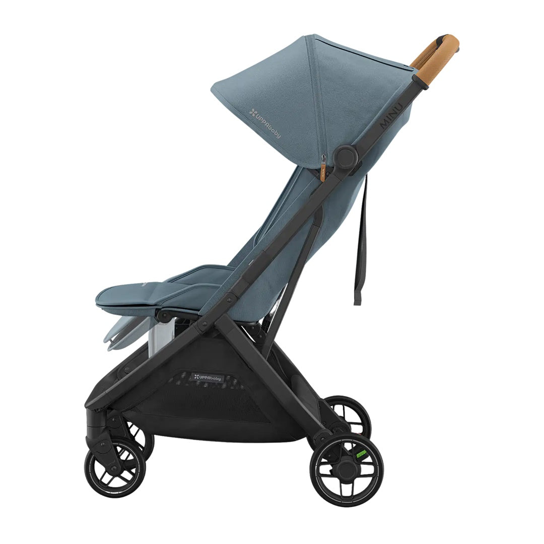 Carrinho Compacto UPPAbaby Minu V3 - Dillan (Azul Pedra / Quadro de Carbono / Couro Areia)