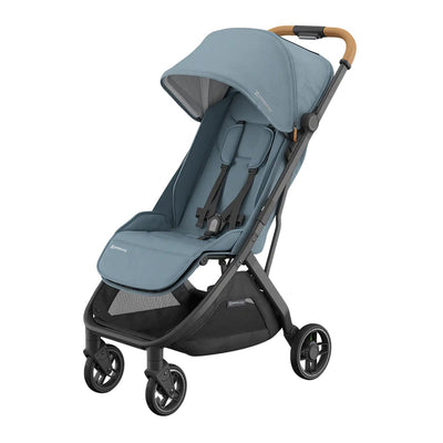 Carrinho Compacto UPPAbaby Minu V3 - Dillan (Azul Pedra / Quadro de Carbono / Couro Areia)