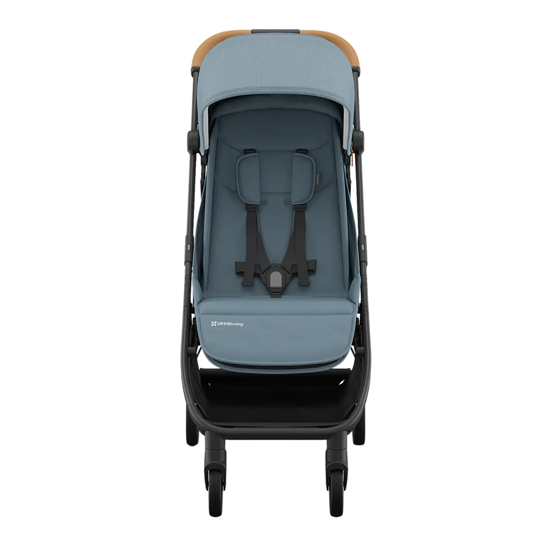 Carrinho Compacto UPPAbaby Minu V3 - Dillan (Azul Pedra / Quadro de Carbono / Couro Areia)