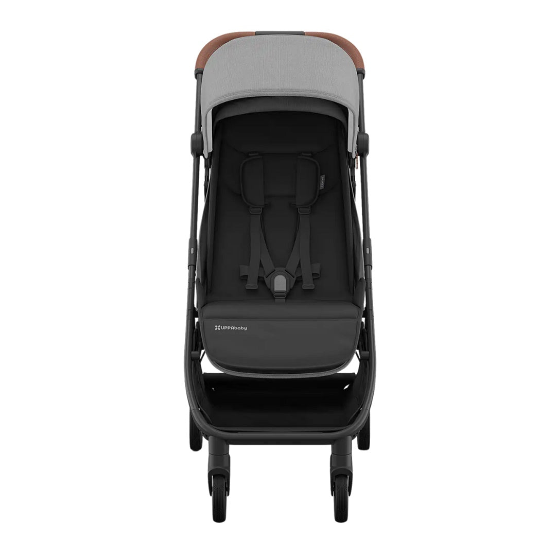 Carrinho Compacto UPPAbaby Minu V3 - Greyson (Carvão Melange / Quadro de Carbono / Couro de Sela)