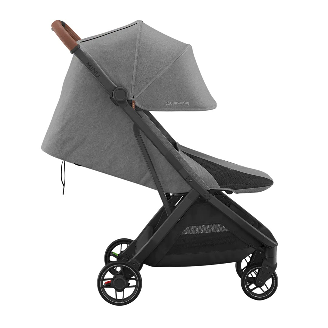 UPPAbaby Minu V3 Compact Stroller - Greyson (Charcoal Melange / Carbon Frame / Saddle Leather)