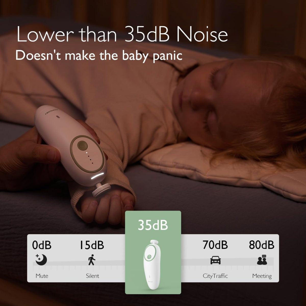 Momcozy Electric Baby Nail File - Low Noise