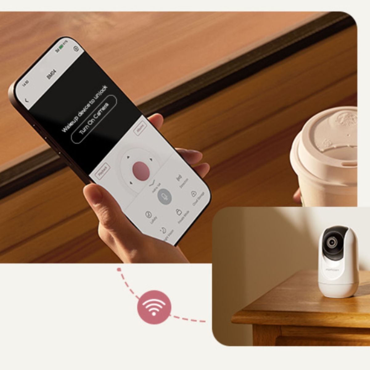 Babá Eletrônica Inteligente Momcozy BM04 Wi-Fi com 1 Câmera