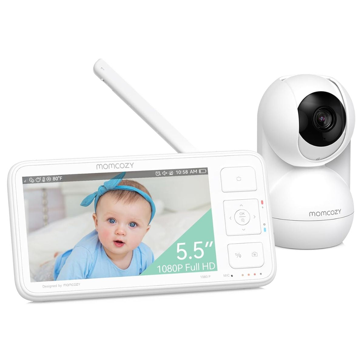 Momcozy 5.5-inch Full HD Video Baby Monitor With 1 Camera - BM03 on Luna Baby Store Miami