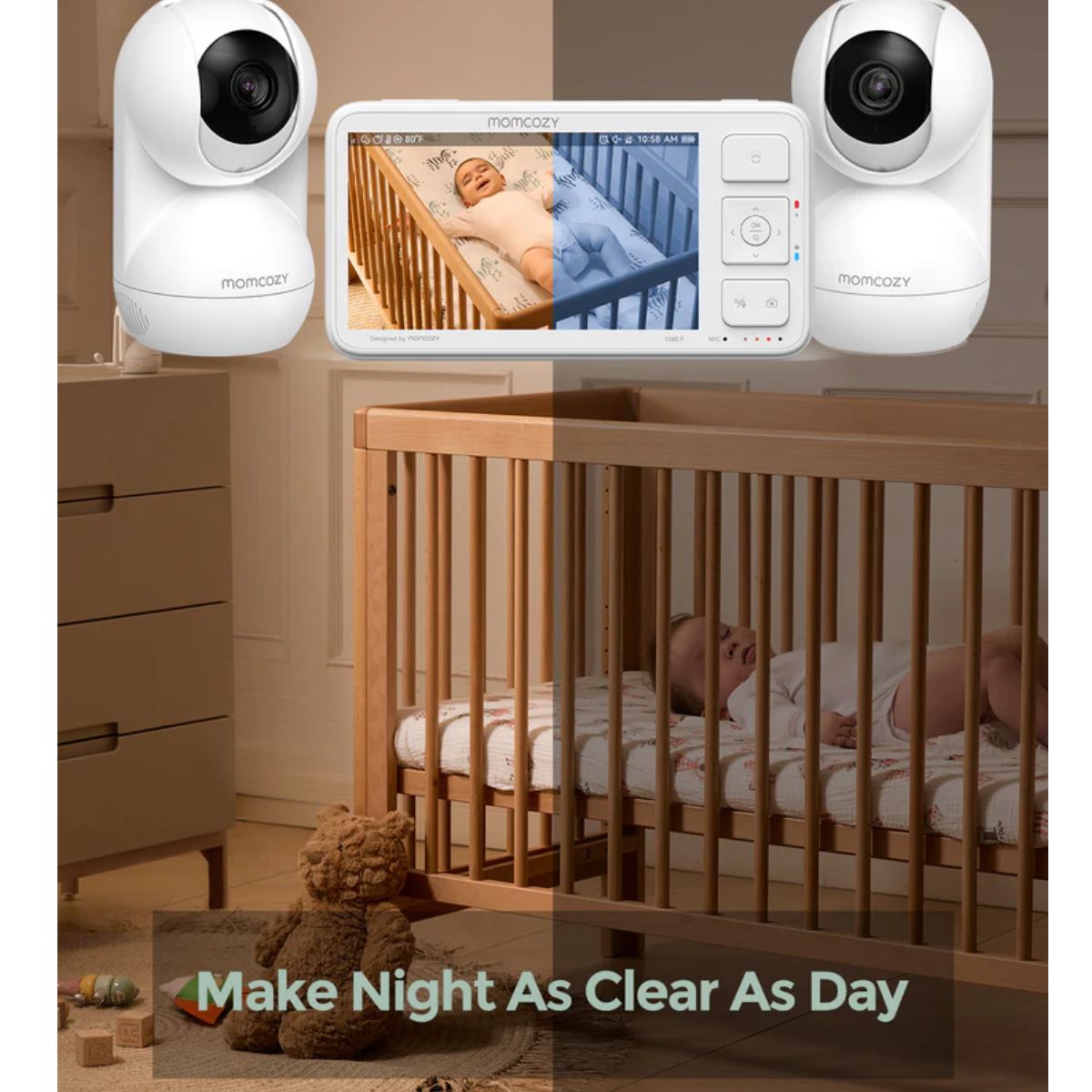 Momcozy 5.5-inch Full HD Video Baby Monitor With 1 Camera - BM03 on Luna Baby Store Miami