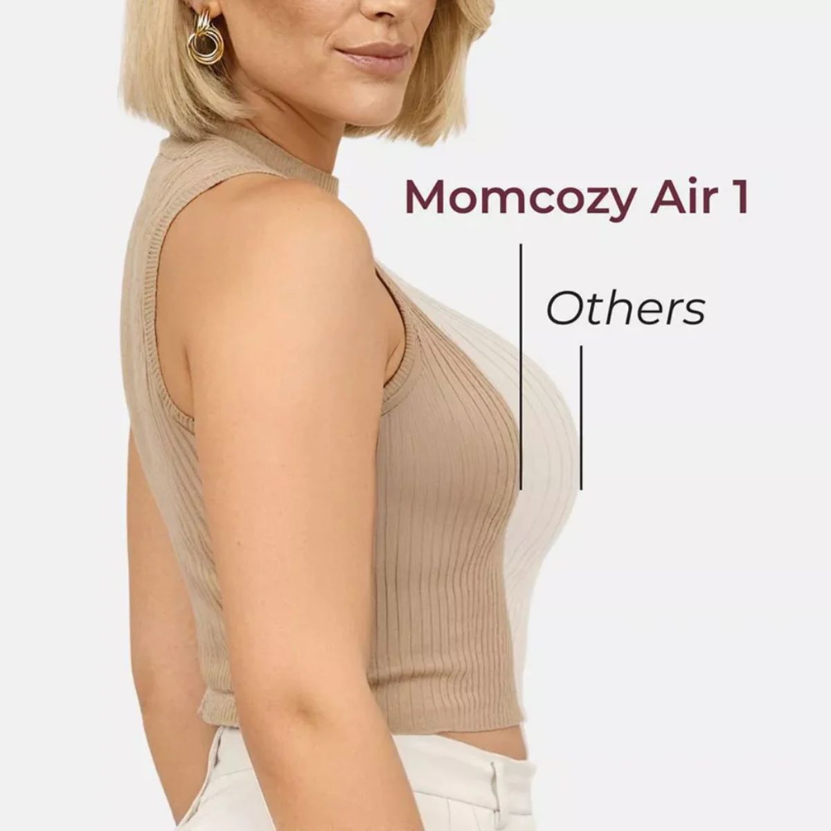 Bomba Extratora Dupla de Leite Elétrica Momcozy Air 1 Ultra-slim