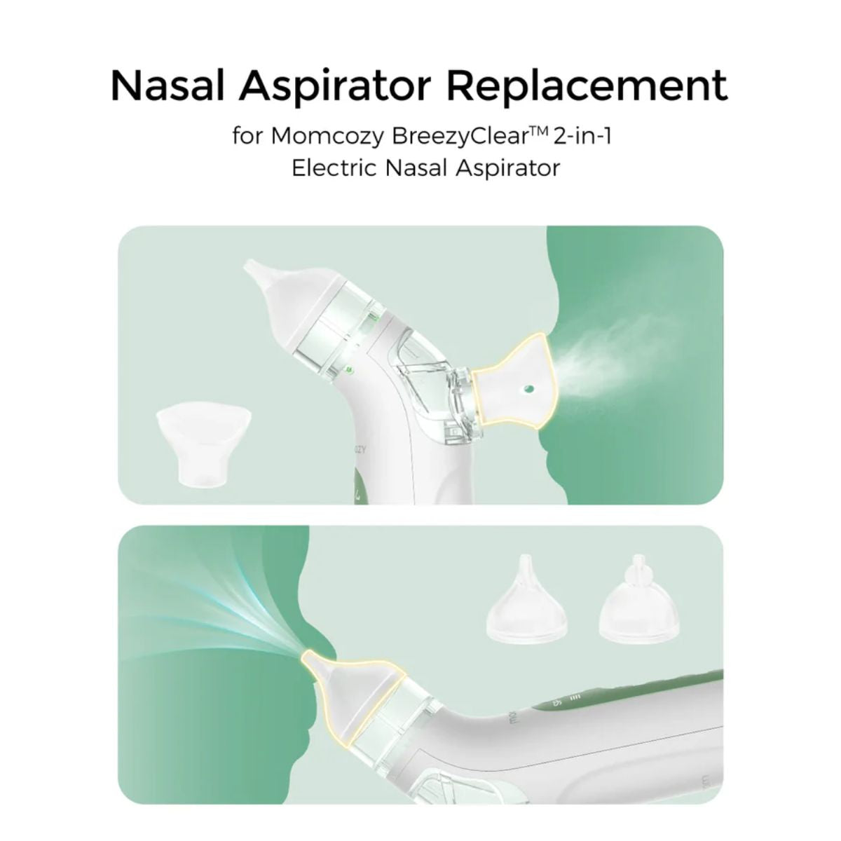 Peças de Reposição para Aspirador Nasal Momcozy BreezyClear 2 em 1

