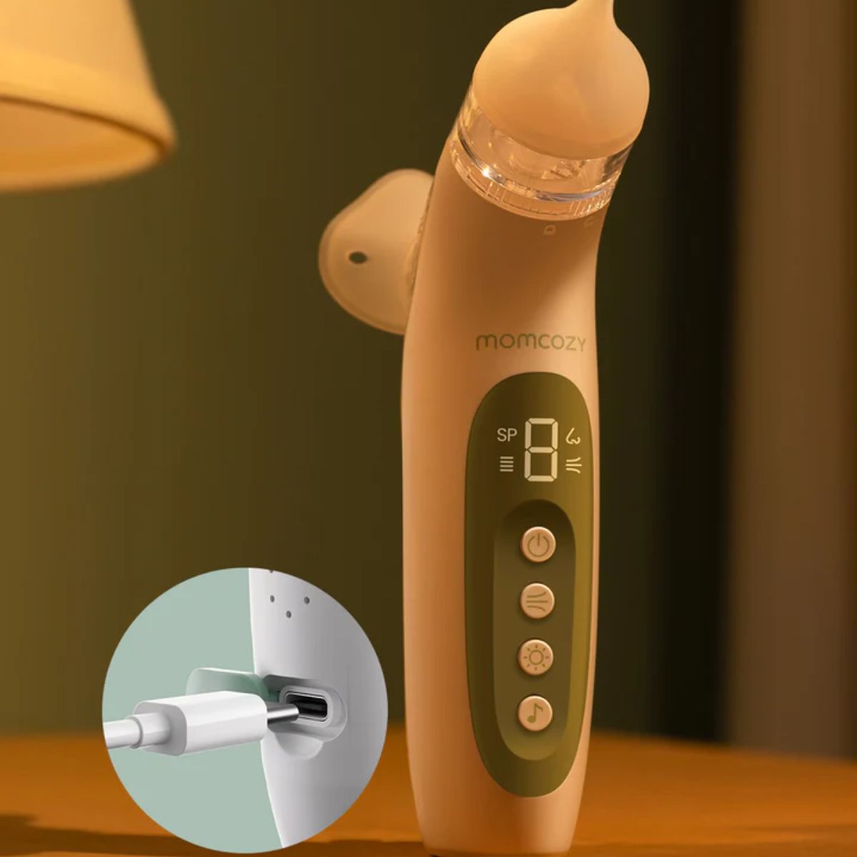 Aspirador Nasal Elétrico Momcozy BreezyClear 2 em 1 on Luna Baby Store Miami