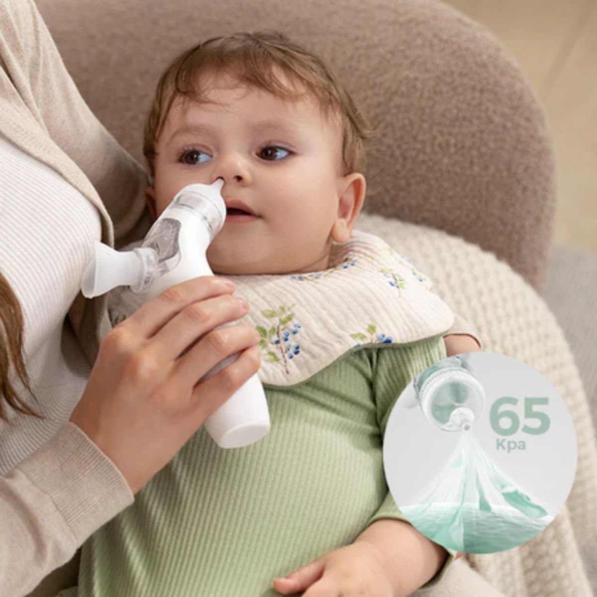 Aspirador Nasal Elétrico Momcozy BreezyClear 2 em 1 on Luna Baby Store Miami