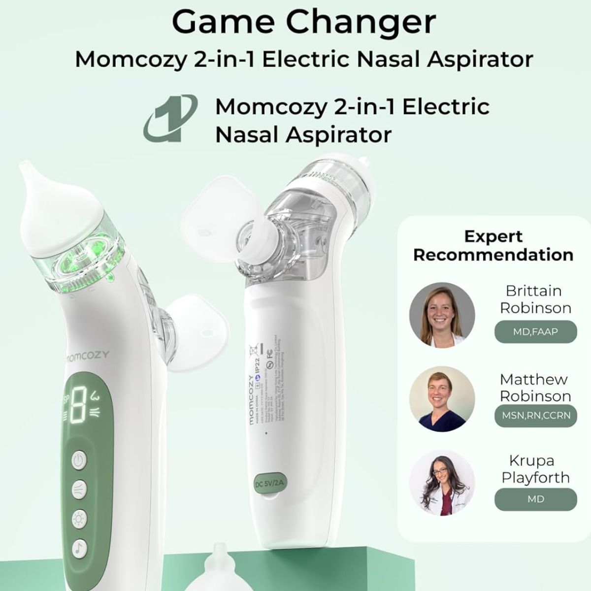 Aspirador Nasal Elétrico Momcozy BreezyClear 2 em 1