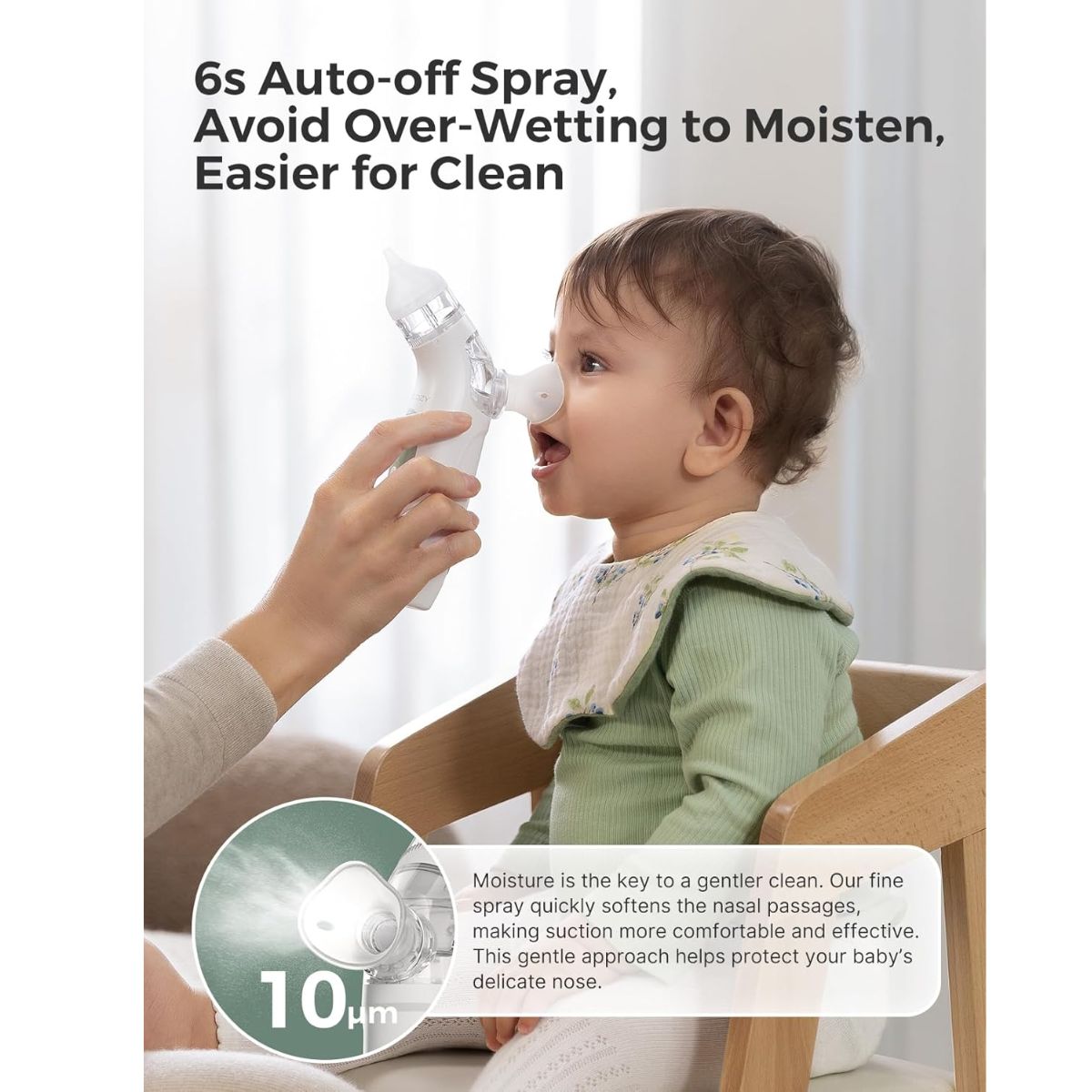 Aspirador Nasal Elétrico Momcozy BreezyClear 2 em 1