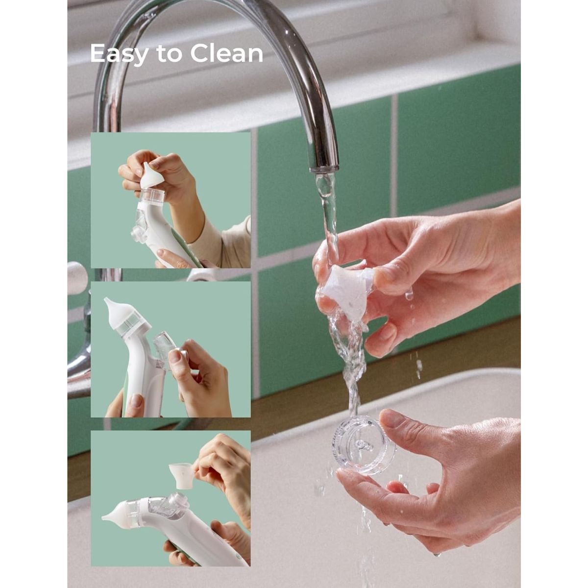 Aspirador Nasal Elétrico Momcozy BreezyClear 2 em 1 on Luna Baby Store Miami