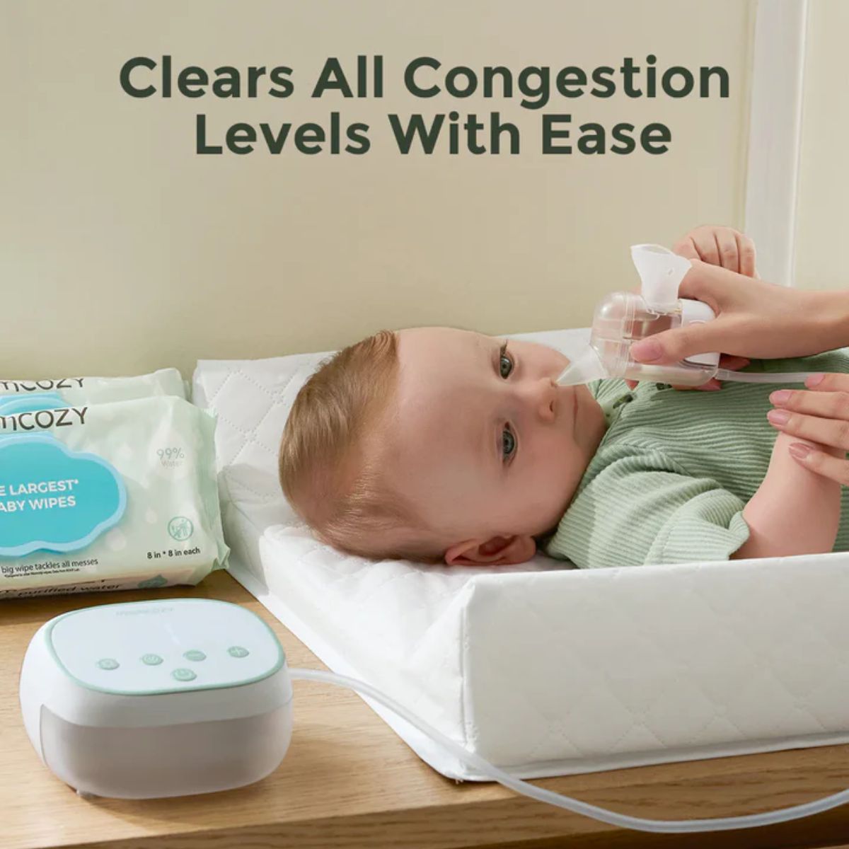 Aspirador Nasal Elétrico Momcozy BreezyClear Pró 2 em 1 on Luna Baby Store Miami