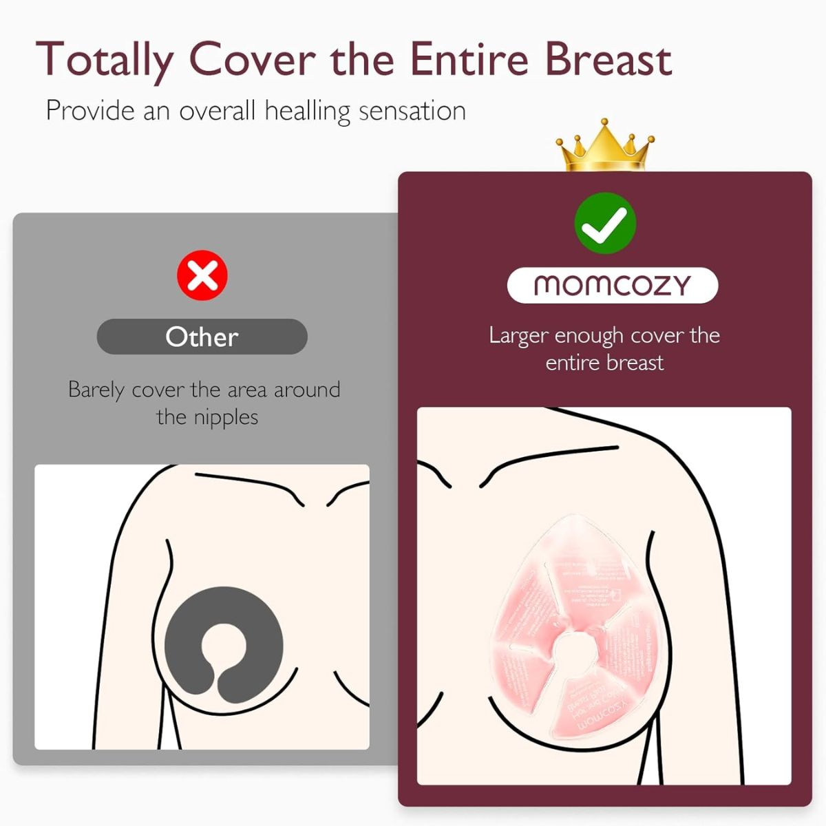 Compressas Térmicas Para Seios 2 em 1 Momcozy - 2 Unidades Pink