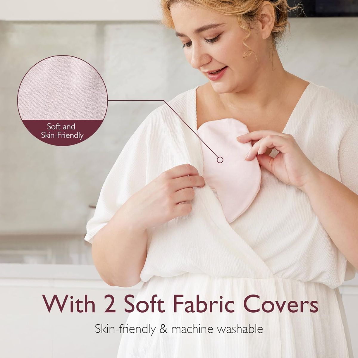Compressas Térmicas Para Seios 2 em 1 Momcozy - 2 Unidades Pink on Luna Baby Store Miami