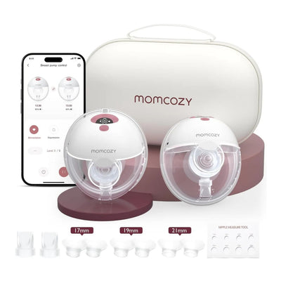 Bomba Extratora de Leite Elétrica Momcozy M5 Smart Cozy Red

