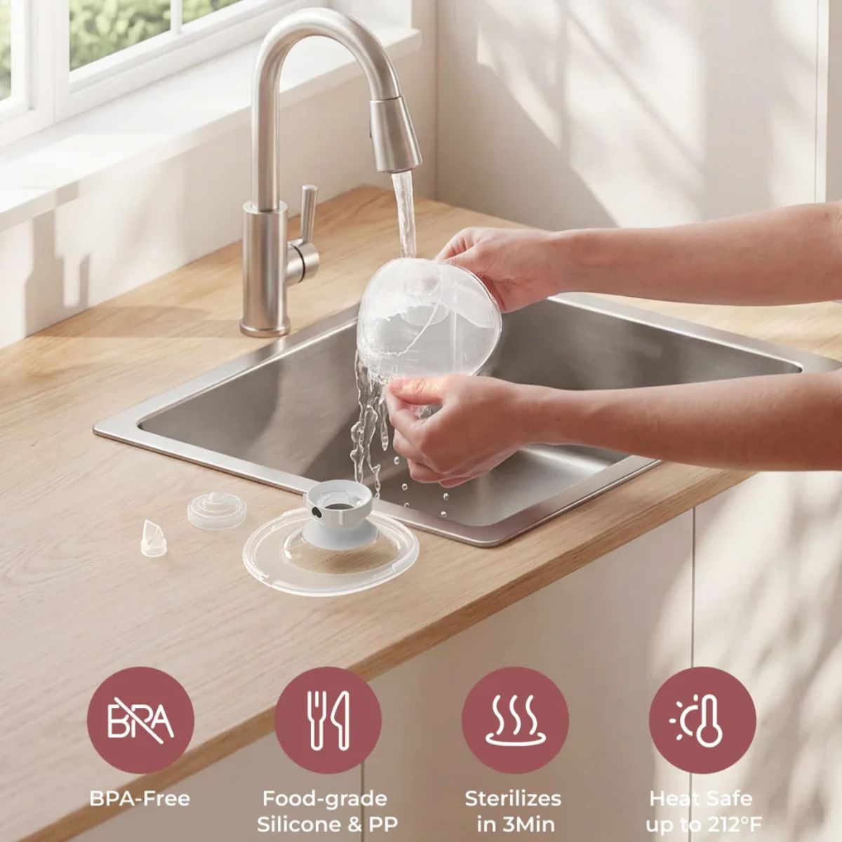 Bomba Extratora de Leite Elétrica Momcozy M5 Smart Cozy Red

