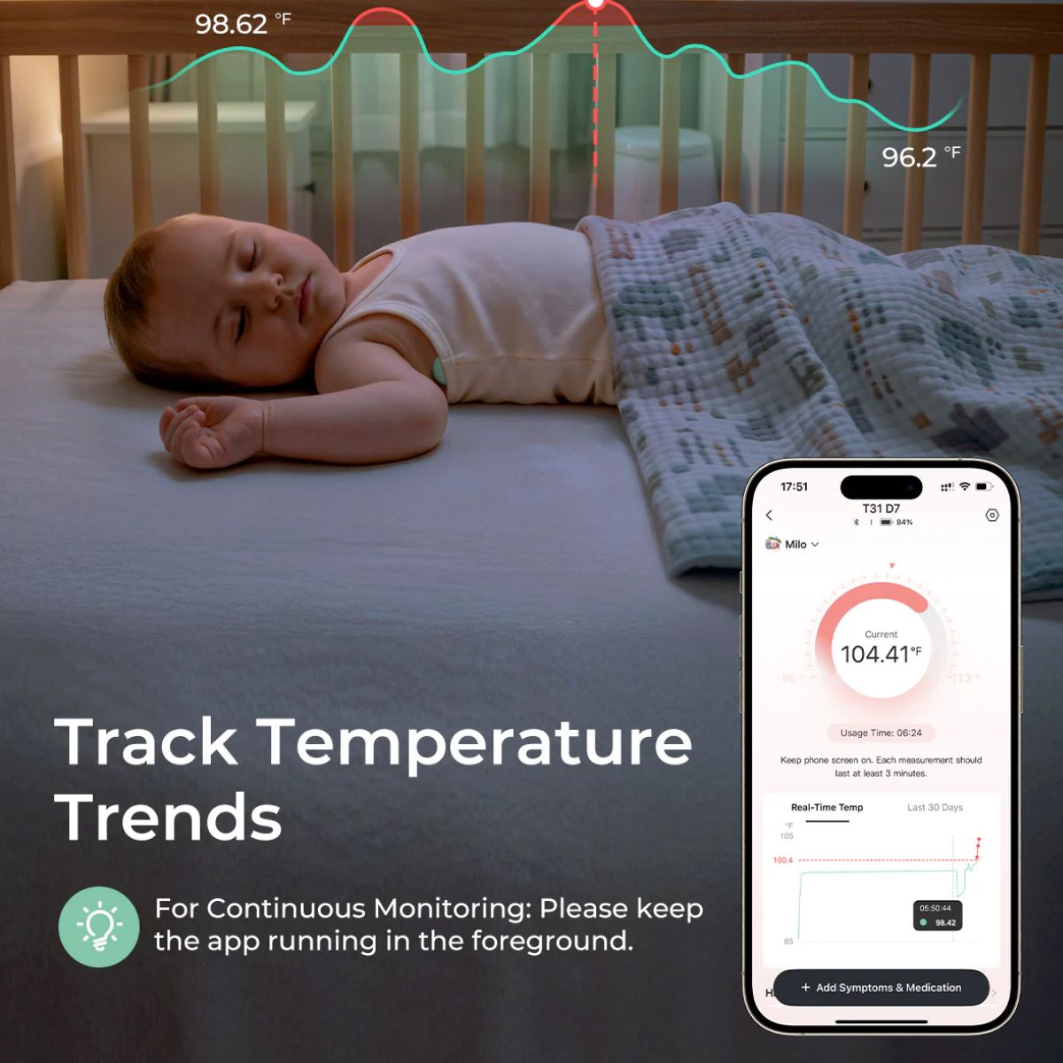 Termômetro Infantil Digital Momcozy Smart com App on Luna Baby Store Miami