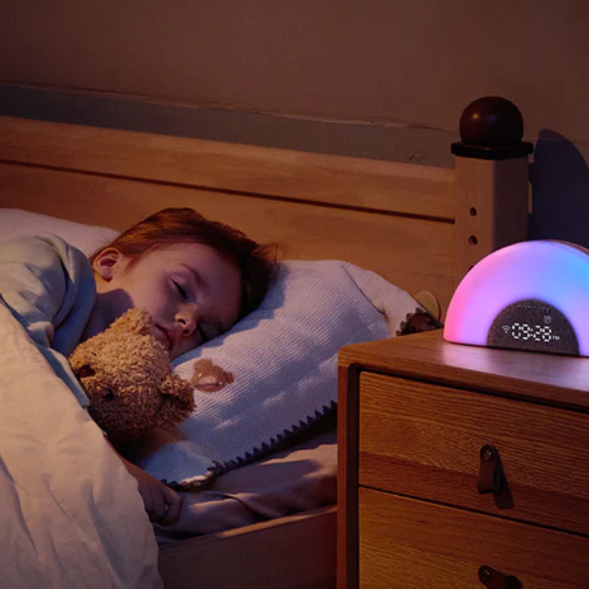Ruído Branco Infantil Momcozy DreamSync Tech Rainbow