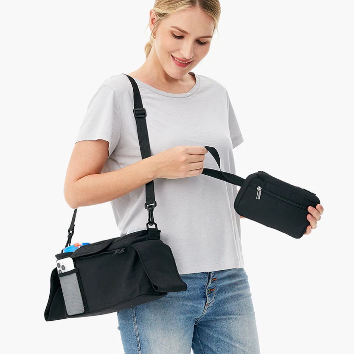 Organizador Universal Para Carrinho De Bebê Momcozy Black