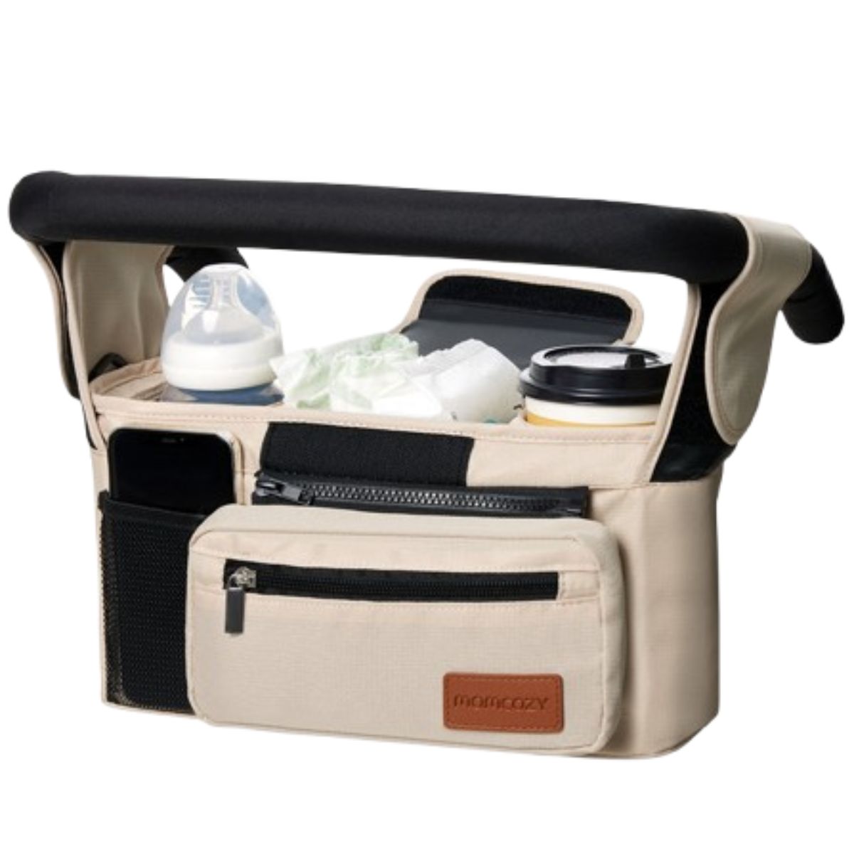 Organizador Universal Para Carrinho De Bebê Momcozy Khaki on Luna Baby Store Miami