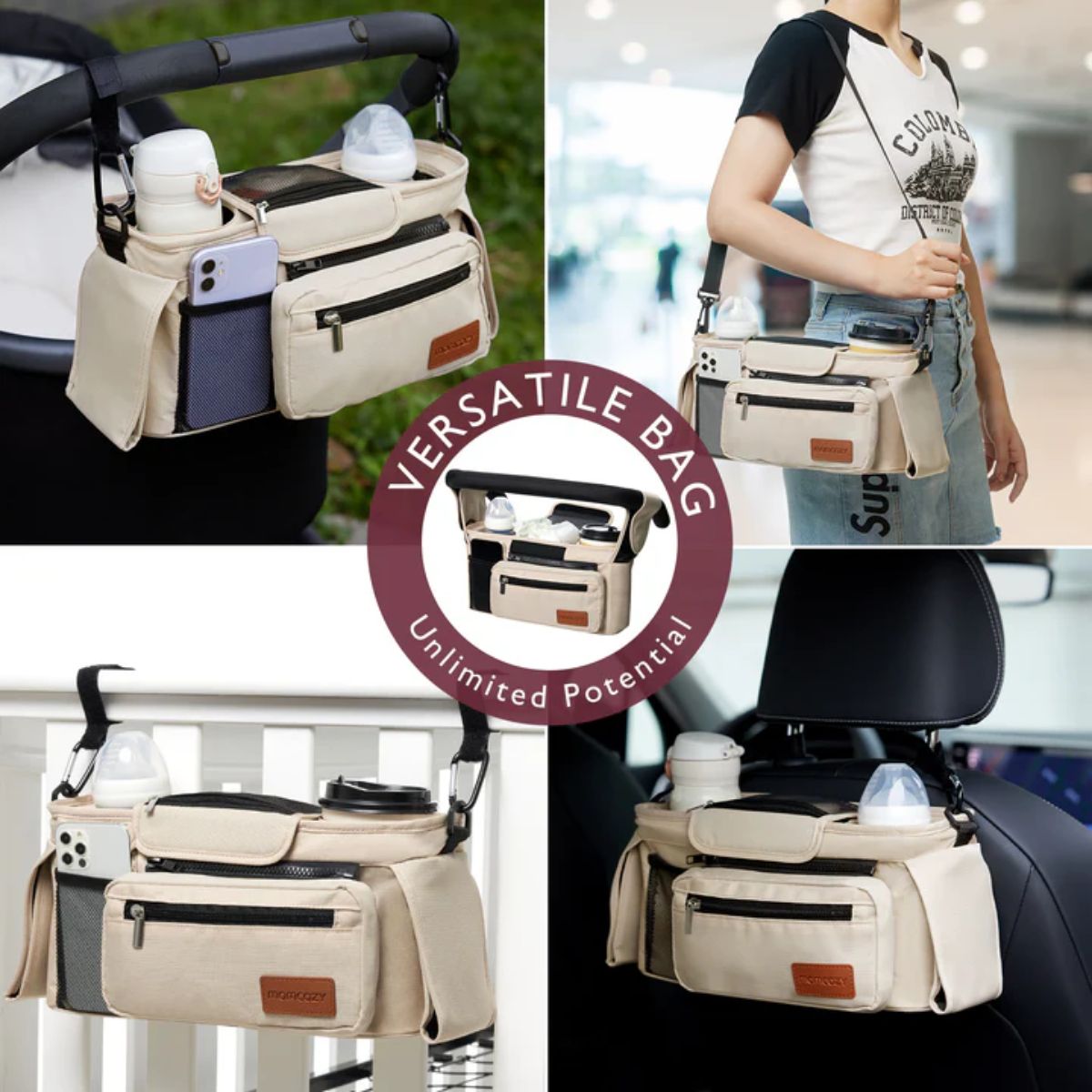 Organizador Universal Para Carrinho De Bebê Momcozy Khaki