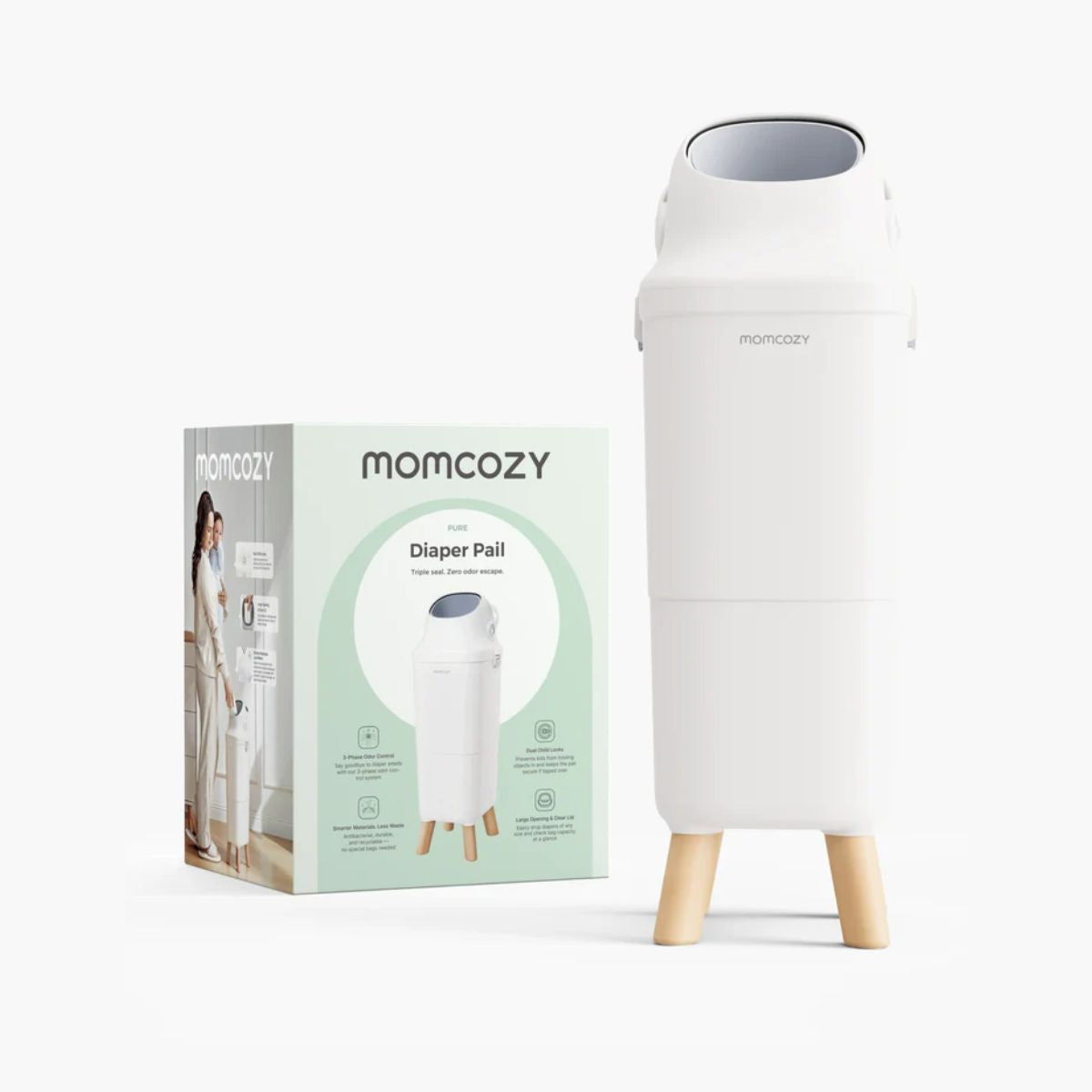 Lixeira Para Fraldas Momcozy Triple-Seal