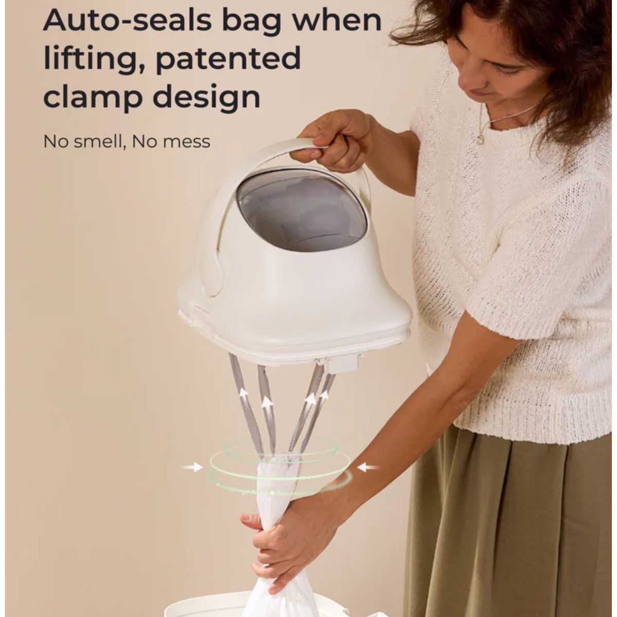 Lixeira Para Fraldas Momcozy Triple-Seal on Luna Baby Store Miami
