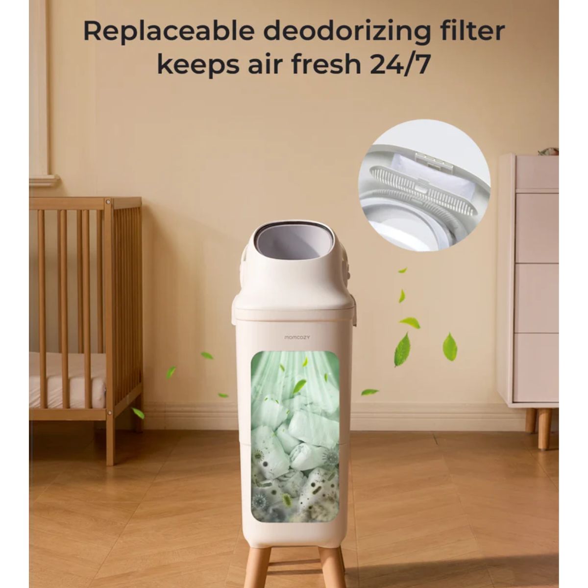 Lixeira Para Fraldas Momcozy Triple-Seal