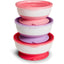 Munchkin Stay Put Suction Bowls & Lids, 3 Pack Pink/Purple on Luna Baby Store Miami