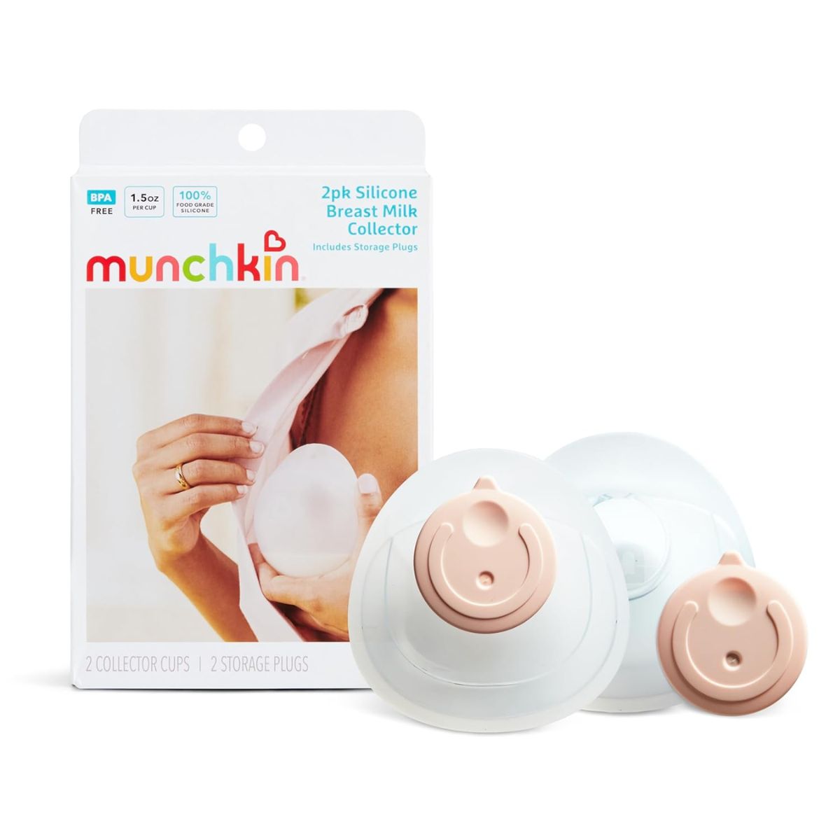 Coletor de Leite Materno de Silicone Munchkin - 2 Unidades on Luna Baby Store Miami