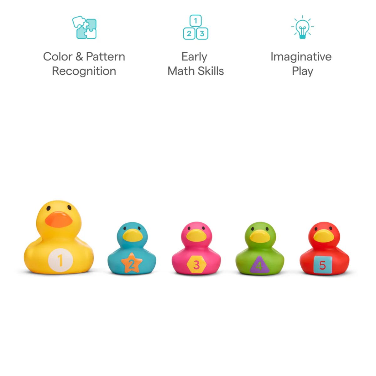 Brinquedo Para Banho Munchkin Patinhos Count & Quack - 5 Unidades