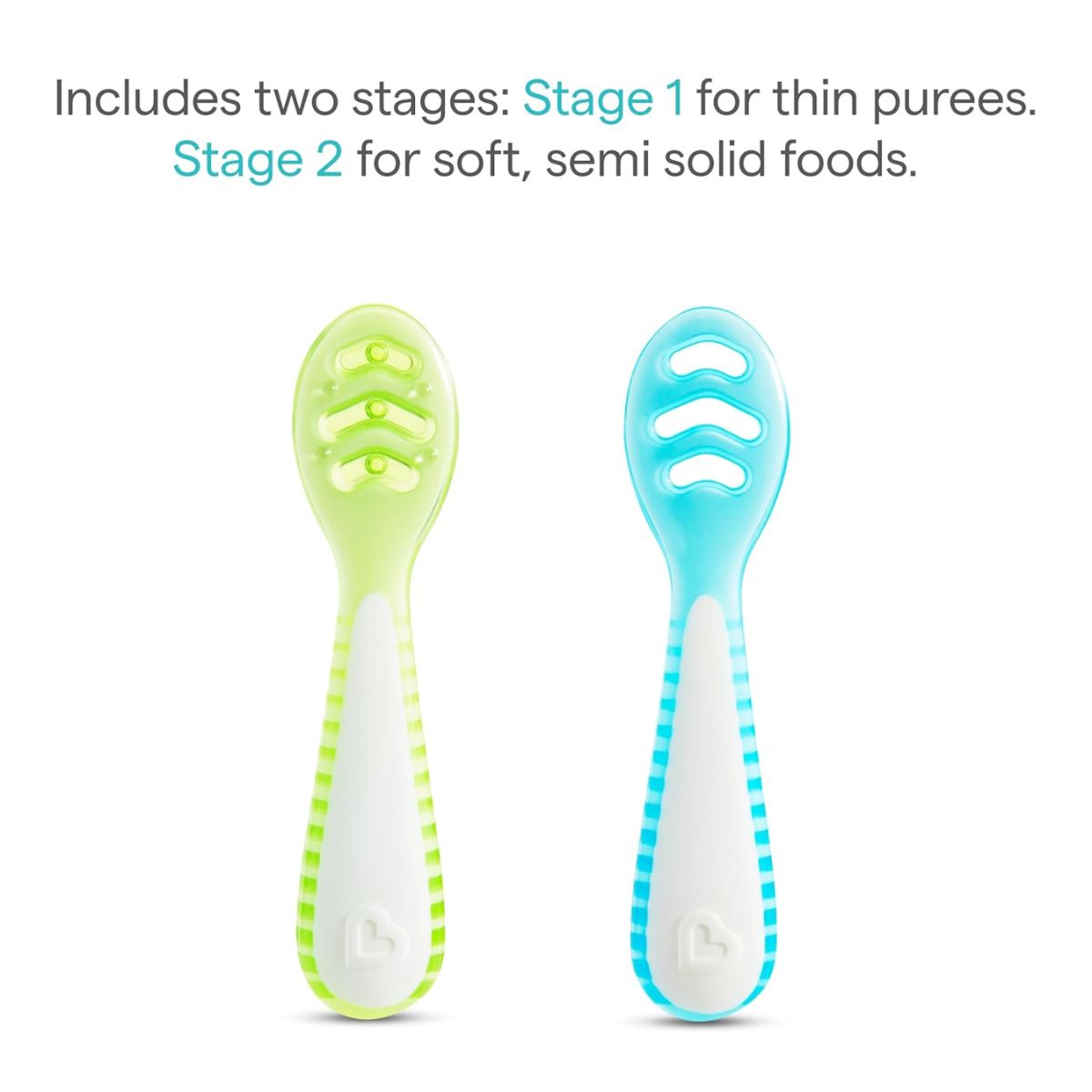 Munchkin Gentle Dip Multistage First Spoons - Blue/Green