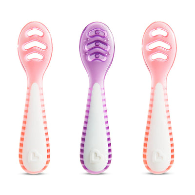 Munchkin Gentle Dip Multistage First Spoons Pink/Purple