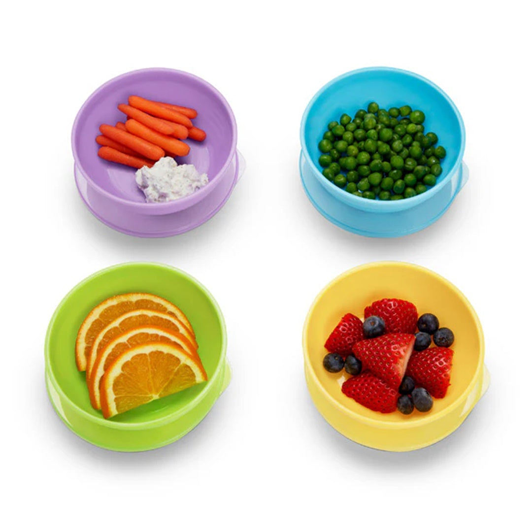 Conjunto de Tigelas e Colheres Infantis Munchkin Coloridas