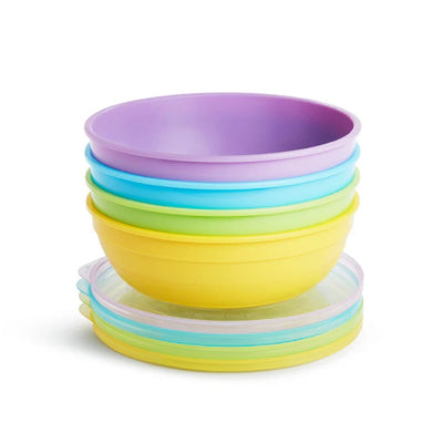 Conjunto de Tigelas e Colheres Infantis Munchkin Coloridas
