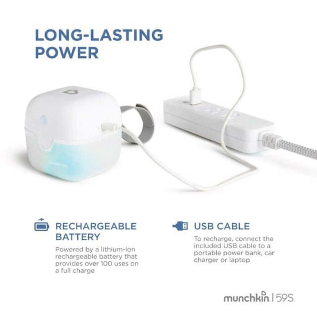 Munchkin Mini Sterilizer Plus Rechargeable Battery Portable UV