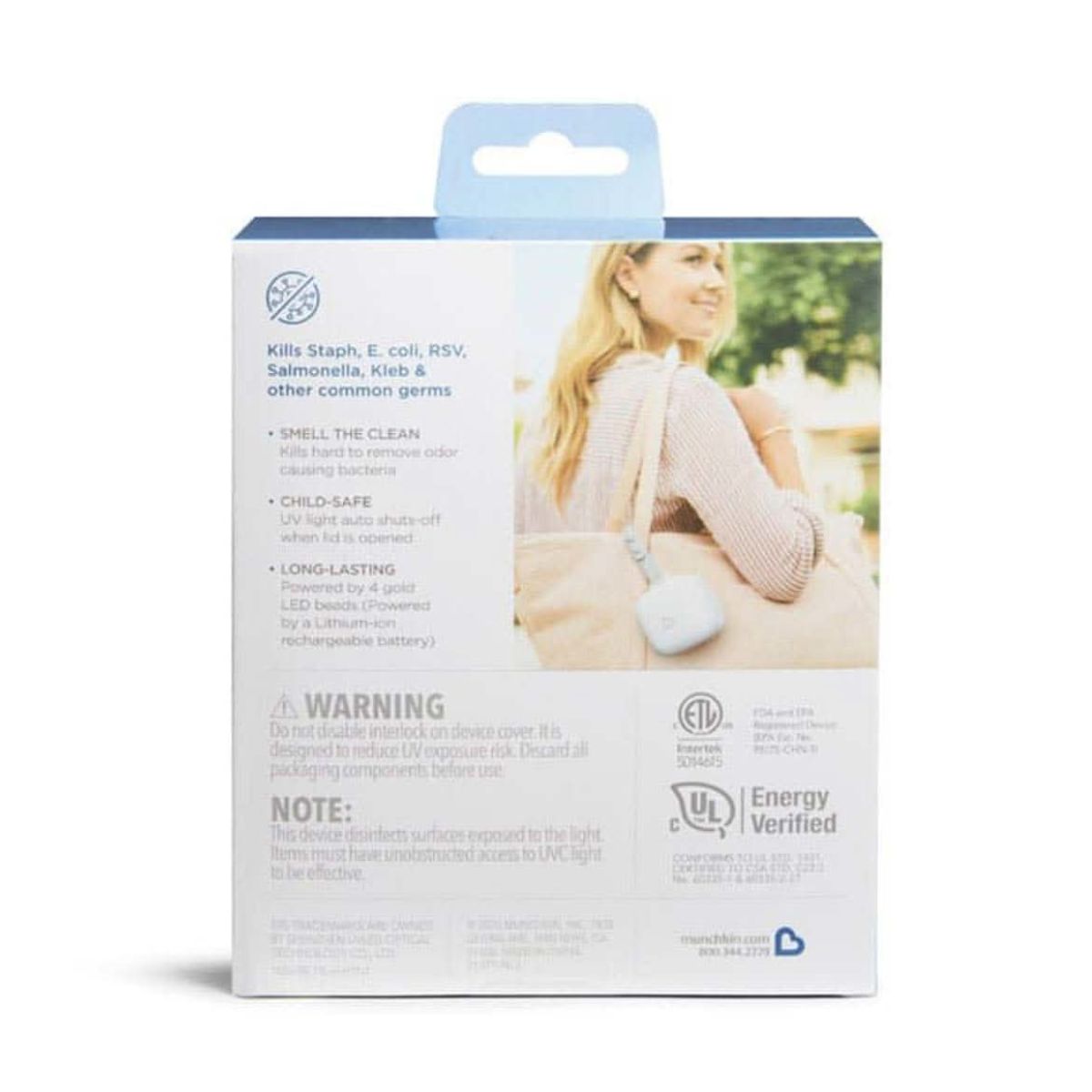 Munchkin Mini Sterilizer Plus Rechargeable Battery Portable UV on Luna Baby Store Miami