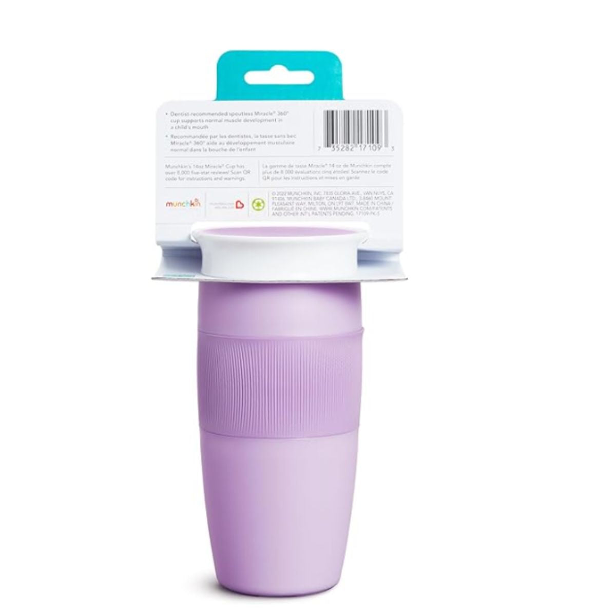 Copo De Treinamento Munchkin Miracle 360° Roxo 18M+ 414ML


