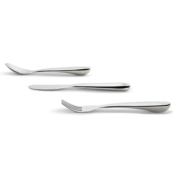Munchkin Polish Stainless Steel Utensil Set on Luna Baby Store Miami