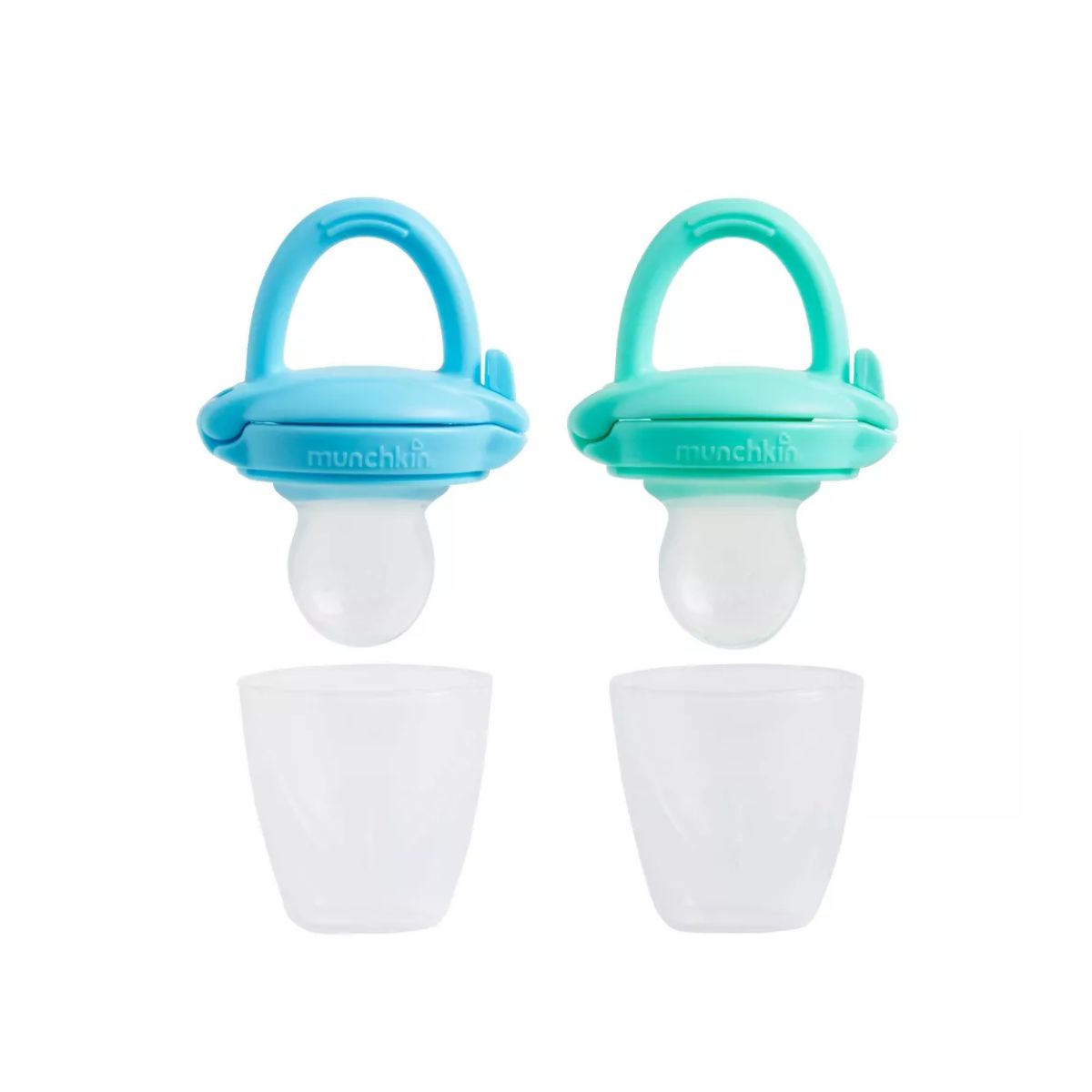 Kit Alimentador De Silicone Munchkin 2 Peças Mint e Blue